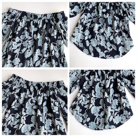 Splendid Etched Floral Off The Shoulder Top - Picture 7 of 11